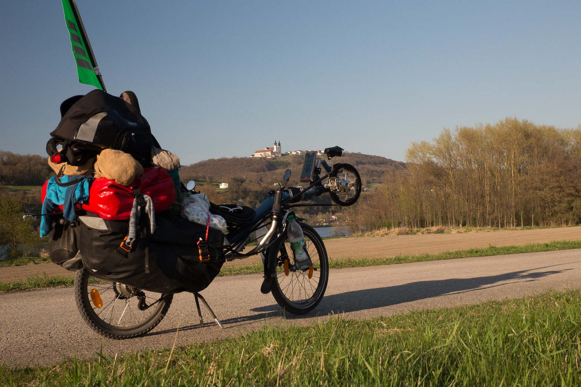 Liegerad am Donauradweg